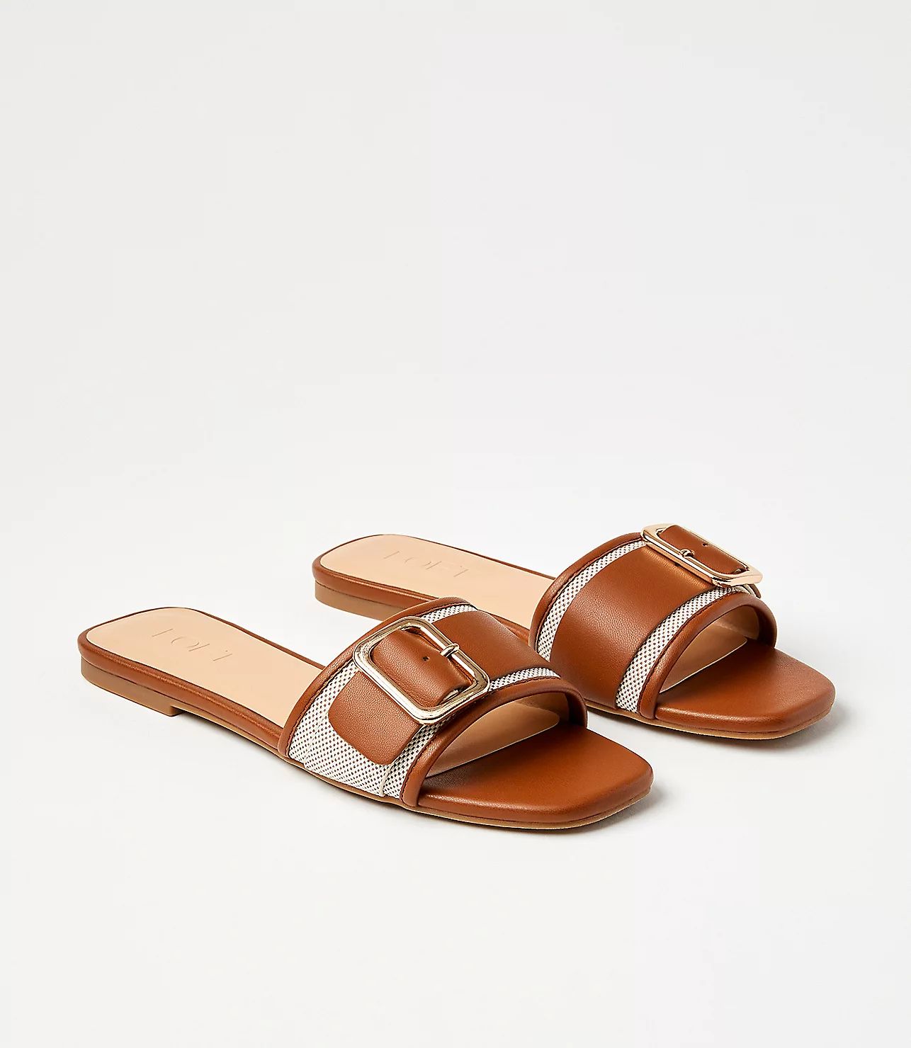Buckle Slide Sandals | LOFT