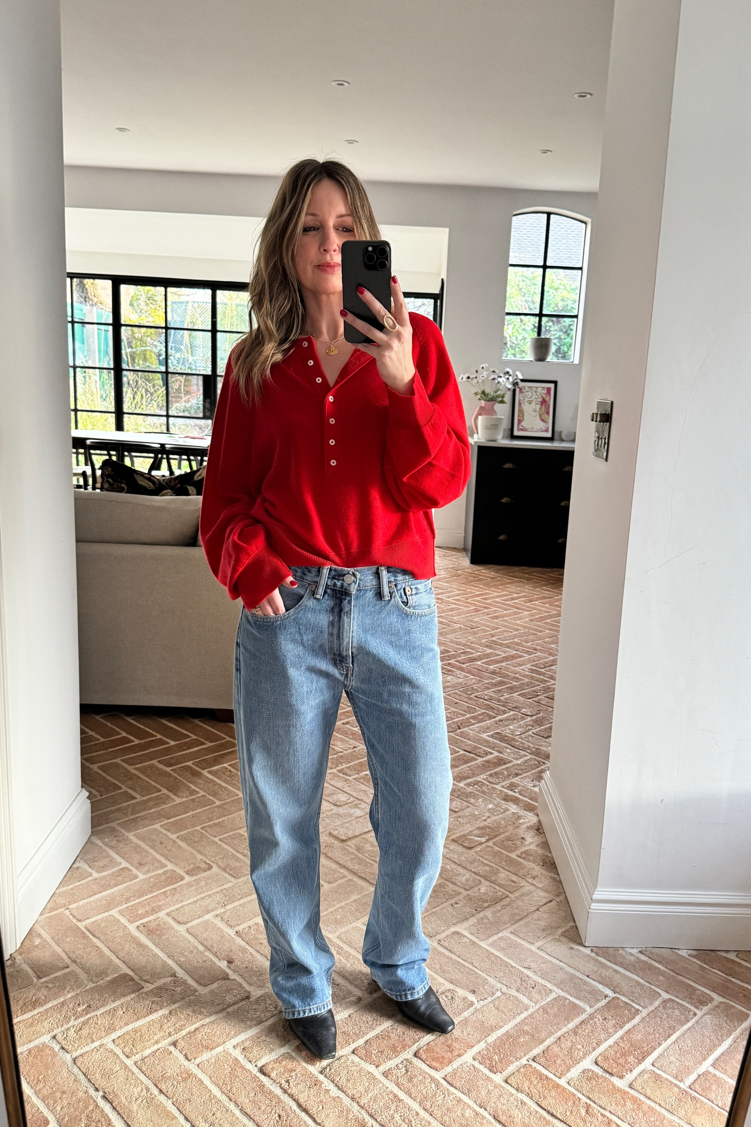Vintage Levi’s + Red Cashmere + Boots | Free People | Jeans | Henley 

#LTKuk #LTKstyletip #LTKeurope