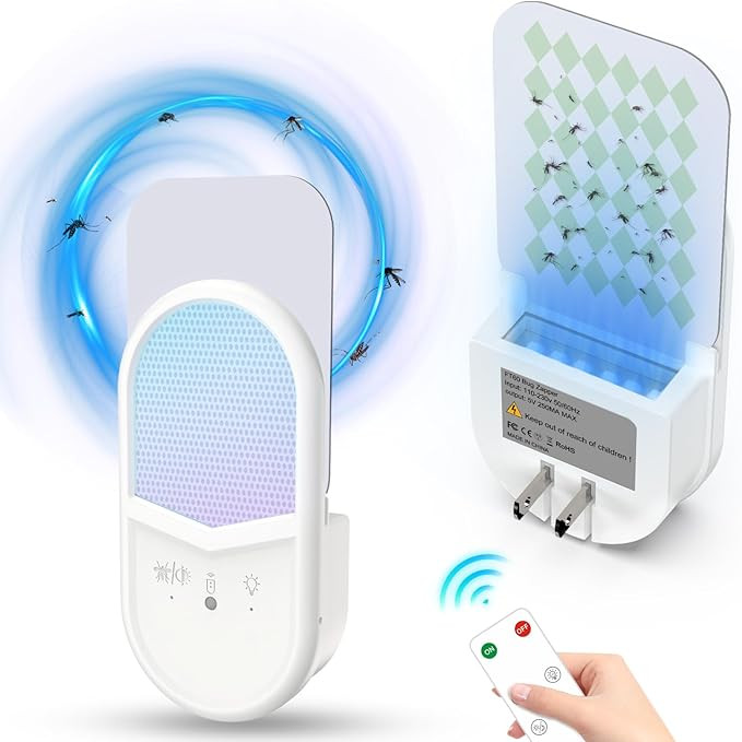 Flying Insect Trap, Remote & Touch Control Fly Trapper, Plug-in Mosquito Killer Indoor Color Chan... | Amazon (US)