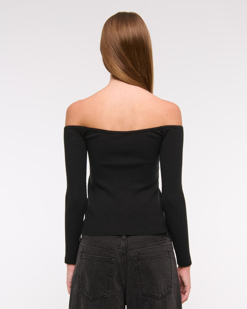 Women's Off-The-Shoulder Twist Sweater Top | Women's Clearance | Abercrombie.com | Abercrombie & Fitch (US)