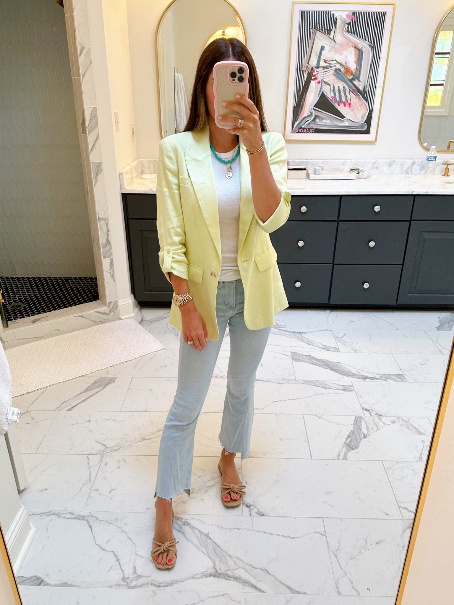 Work outfit 🤍 jeans are TTS! 

#LTKsalealert #LTKunder100 #LTKunder50