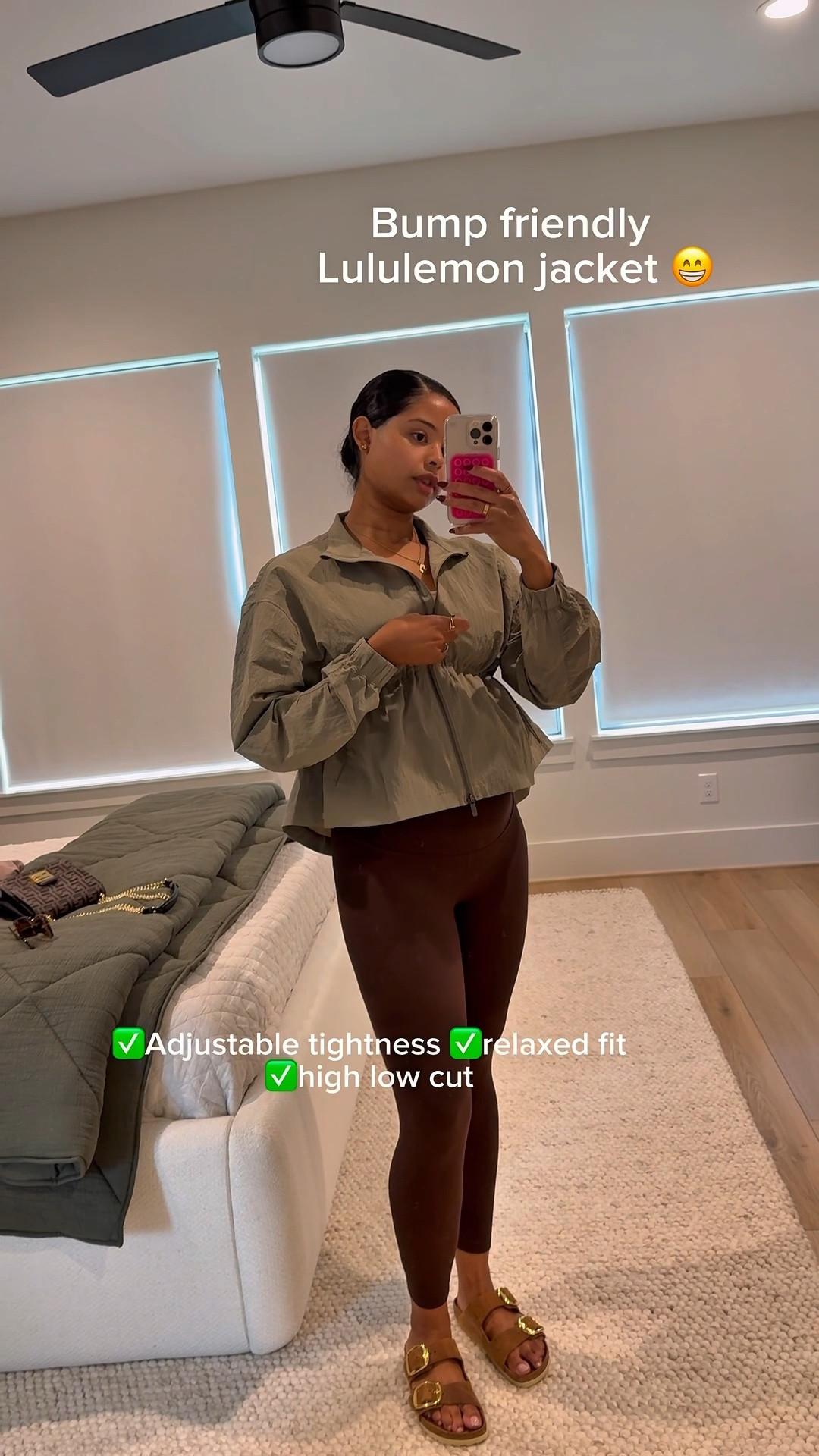 Bump friendly Lululemon jacket on SALE😁 wearing size M! Leggings are from Amazon. 

#LTKBump #LTKStyleTip #LTKSaleAlert