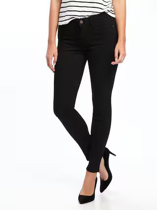 Mid-Rise Black Rockstar Super Skinny Jeans for Women | Old Navy US