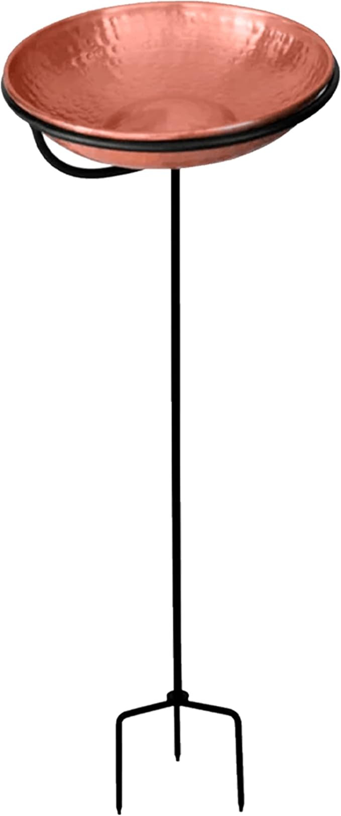 Monarch Abode Pure Copper Hand Hammered Standing Bird Bath and Feeder w/Iron Stand, 34-inch Detac... | Amazon (US)