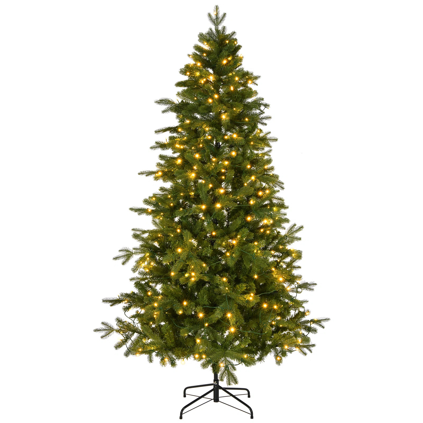 The Holiday Aisle® Pre-Lit Artificial Christmas Tree With 300 Warm White Lights | Wayfair | Wayfair North America