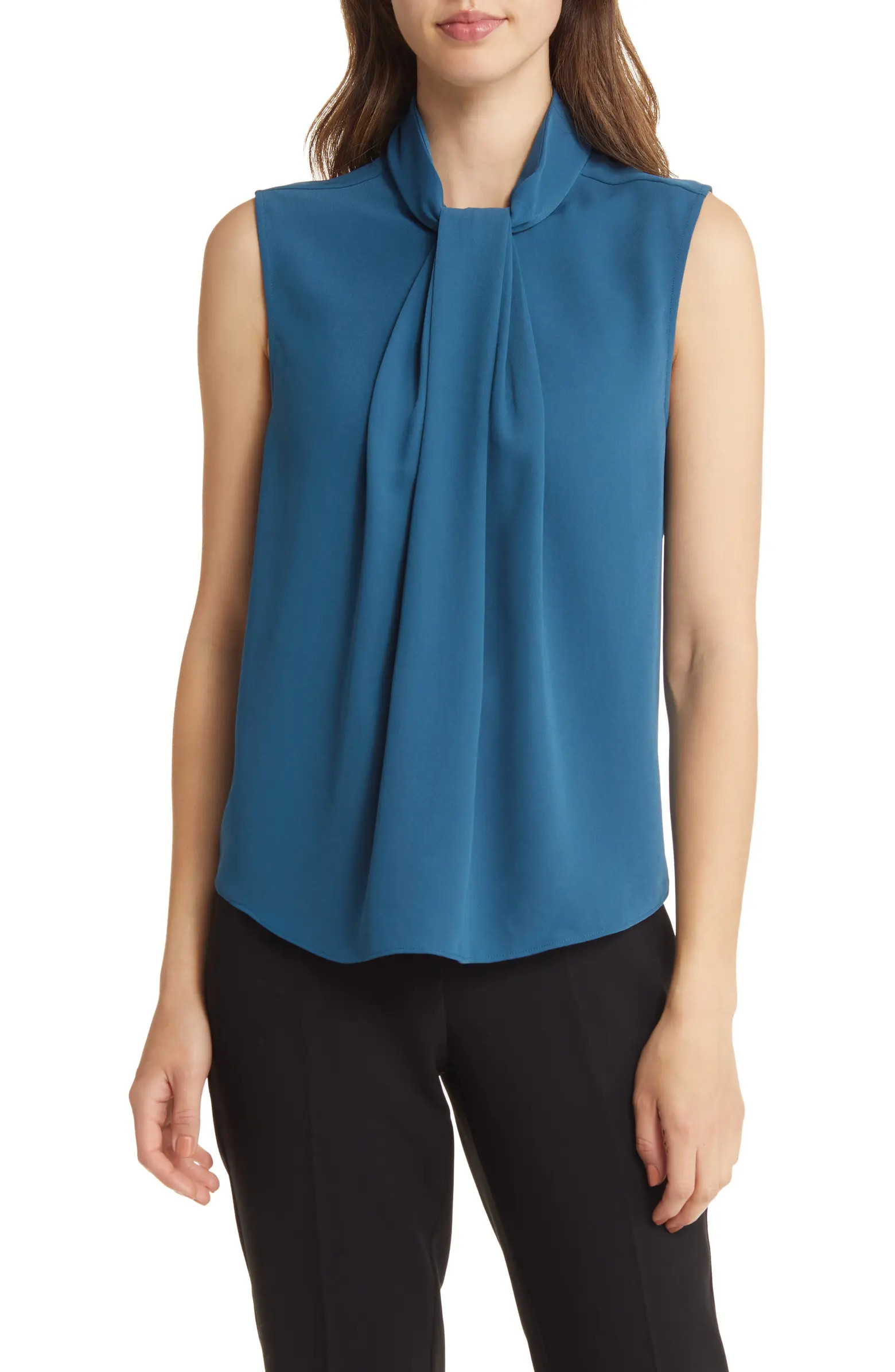 Tie Neck Sleeveless Top | Nordstrom