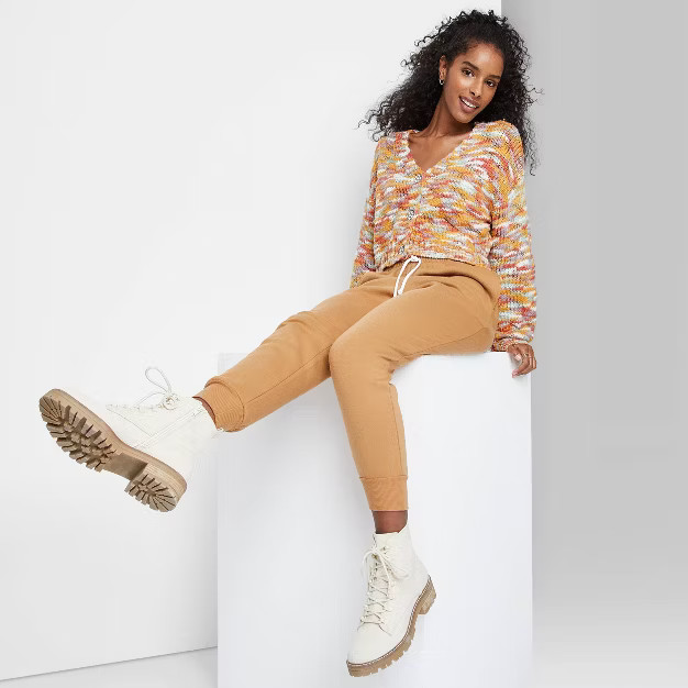 Women's Button-Front Cropped Cardigan - Wild Fable™ | Target