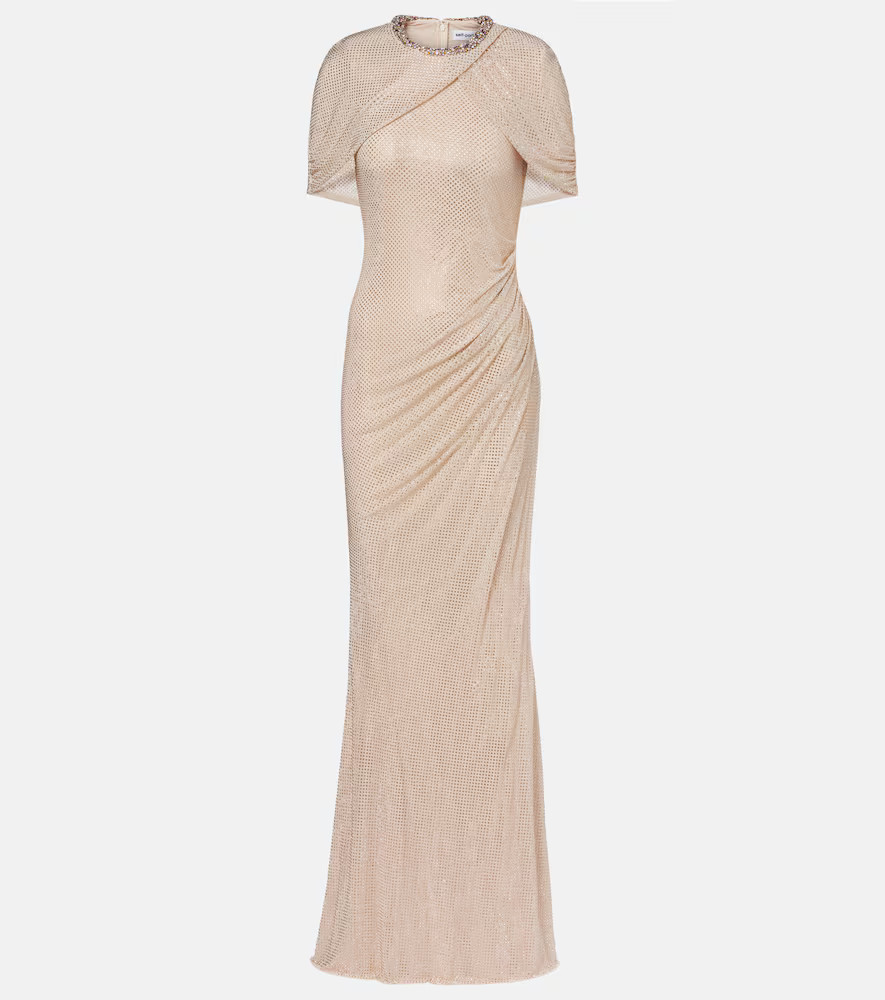 Self-Portrait Embellished caped maxi dress | Mytheresa (US/CA)
