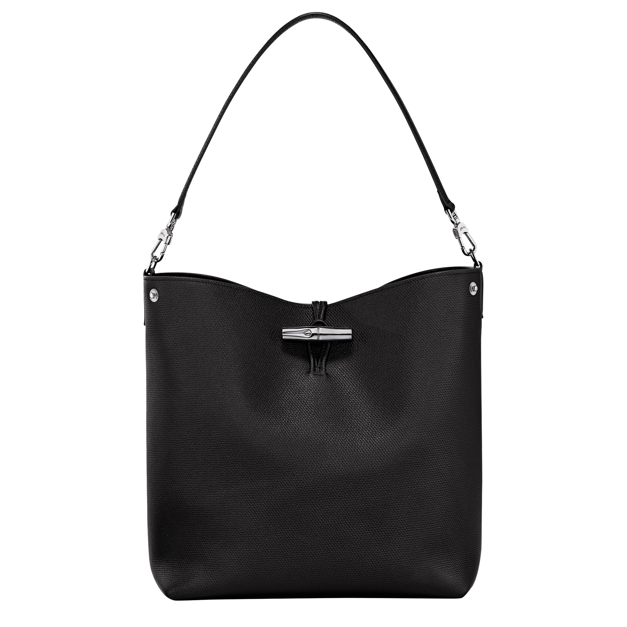 Le Roseau M Shoulder bag Black - Leather | Longchamp US | Longchamp