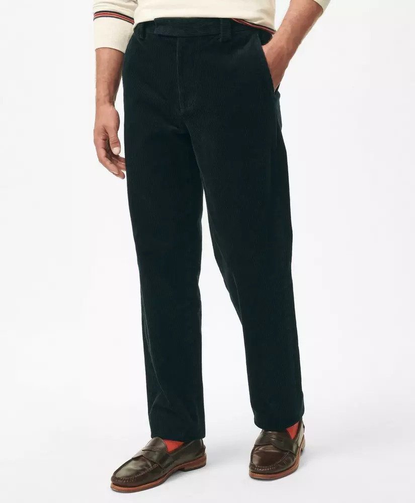 Regular Fit Cotton Wide-Wale Corduroy Pants | Brooks Brothers
