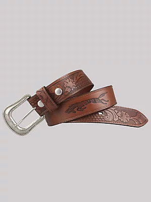 Men's Wrangler Tooled Leather Belt | Wrangler