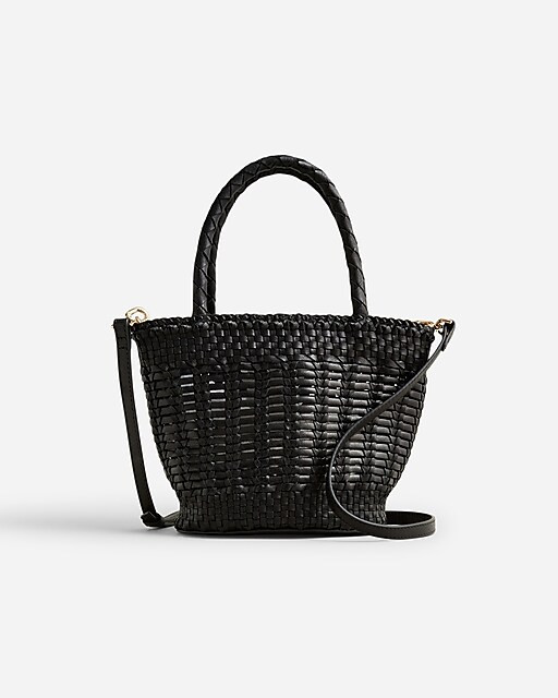 Small open-weave bag in leather | J. Crew US