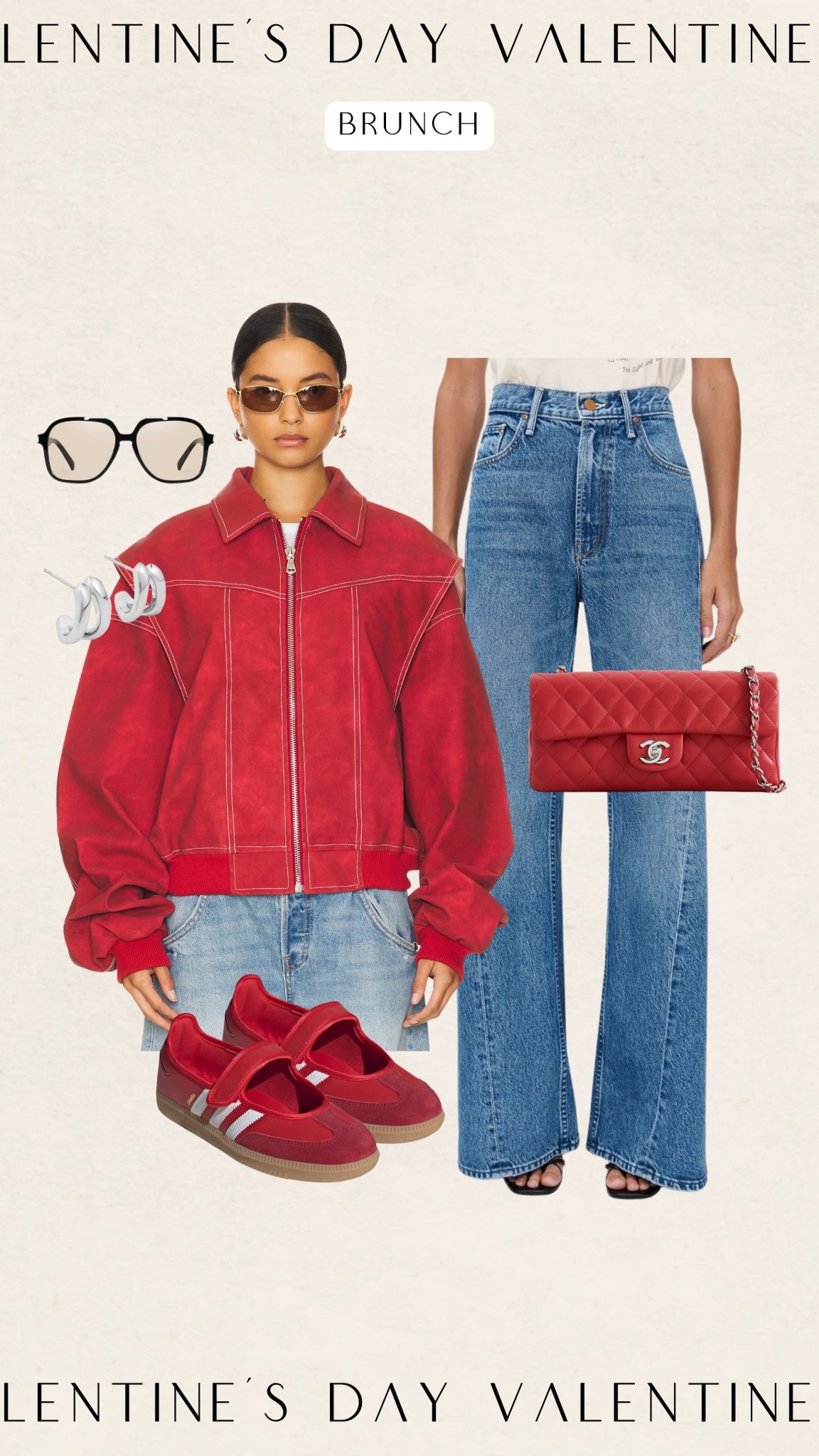 Quick ship Valentine’s Day brunch outfit inspo! 

outfit inspo, brunch ootd, bomber jacket outfit, wide leg jeans

#LTKValentine #LTKootd