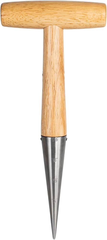 FLORA GUARD Hand Dibber Garden Tool, Seed Planter Tool with Wood Handle for Sowing Seed - 5" Seed... | Amazon (US)
