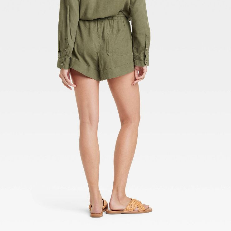 Women's Mid-Rise Linen Pull-On Shorts - Universal Thread™ | Target