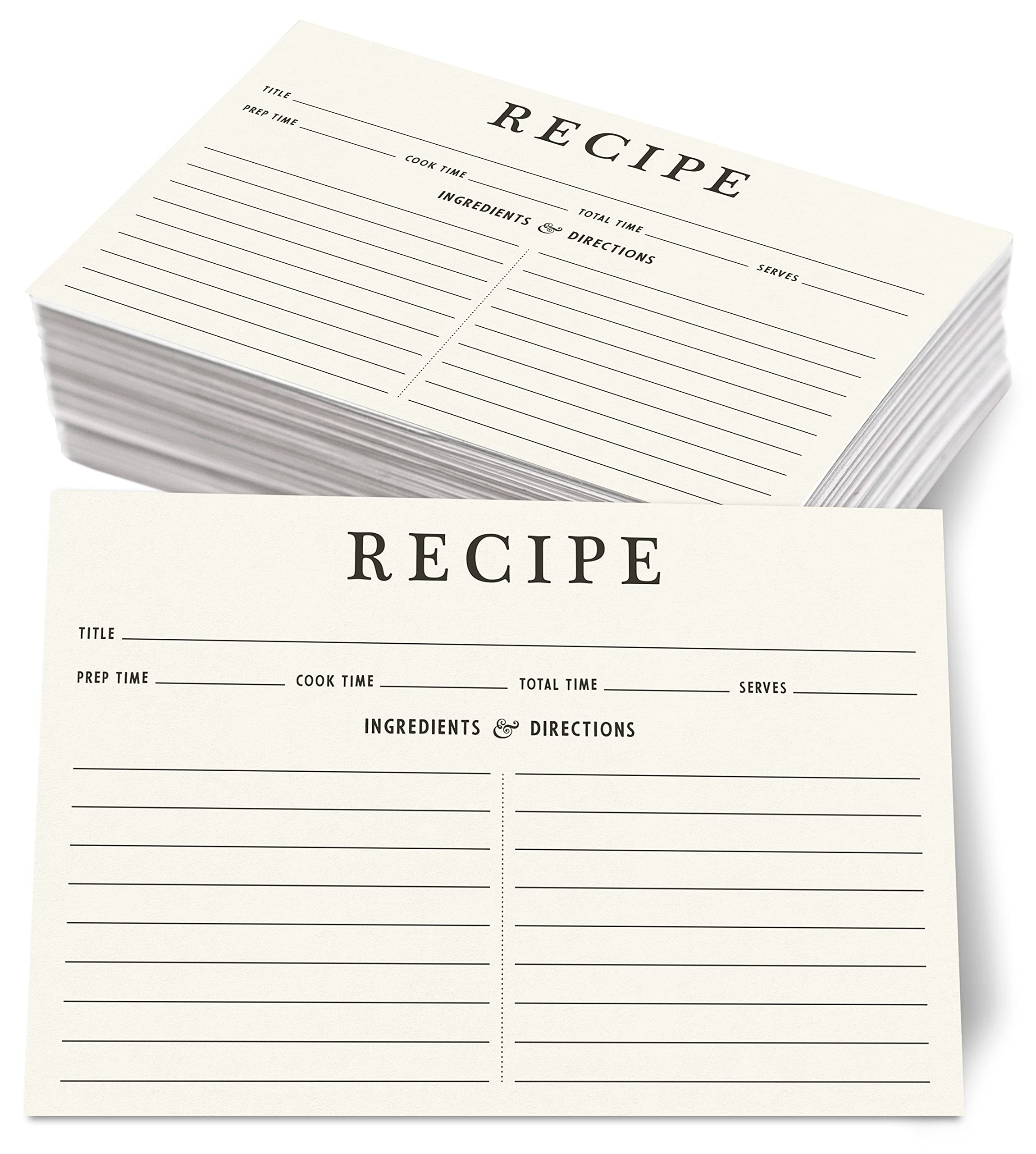 Neatz Classic Recipe Cards, 4x6 Inches, 50 Count, Double Sided. Thick Card Stock. Perfect for Rec... | Amazon (US)