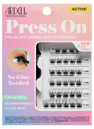 Ardell Active Press on DIY Lash Clusters, False Eyelashes, Cluster Lashes, Pre-Glued Underlash, Eyelash Extensions, Gainz, 1-pack | Amazon (US)