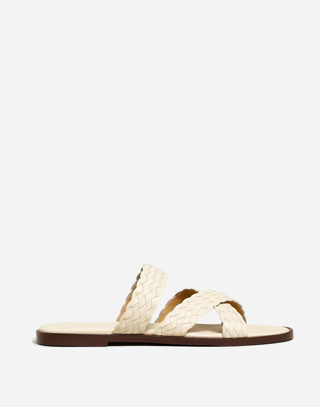 The Mena Slide Sandal in Woven Leather | Madewell