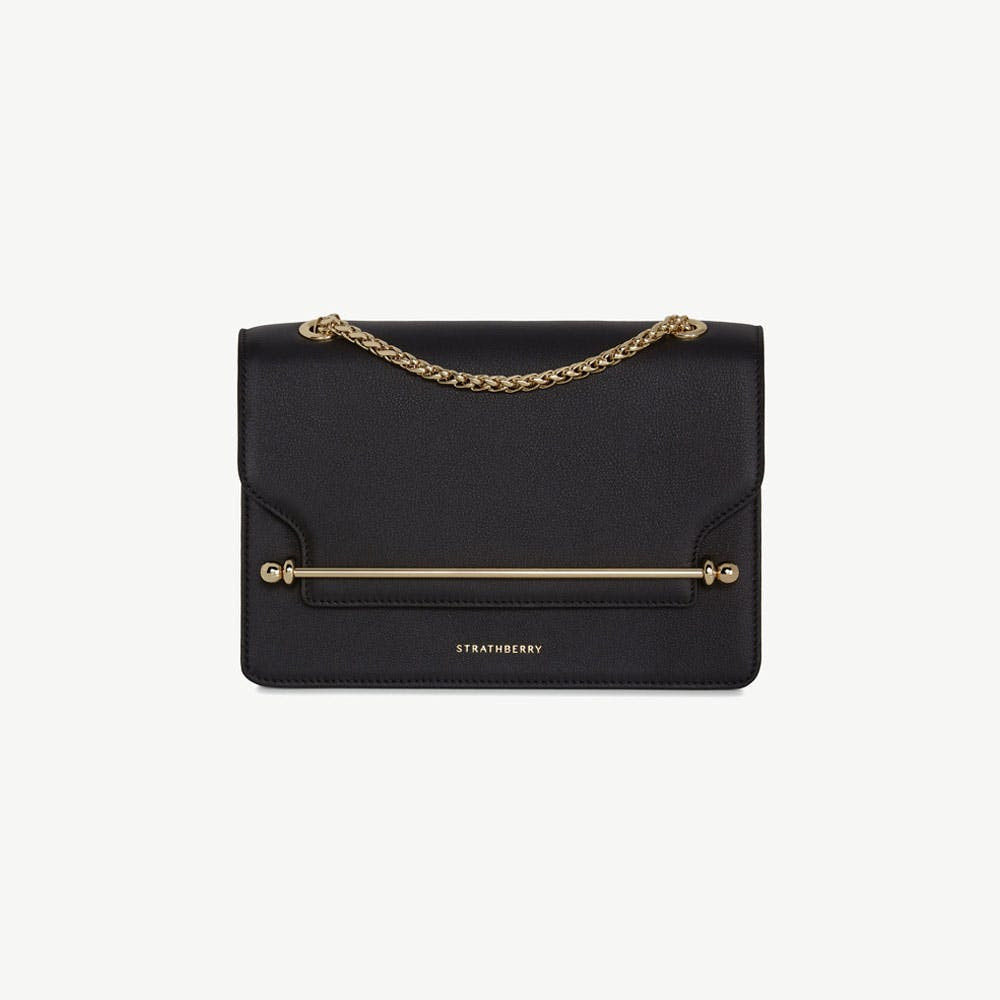 Strathberry - East/West - Crossbody Leather Handbag - Black | Strathberry
