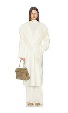SABLYN Charli Hooded Coat With Fringe in Gardenia from Revolve.com | Revolve Clothing (Global)