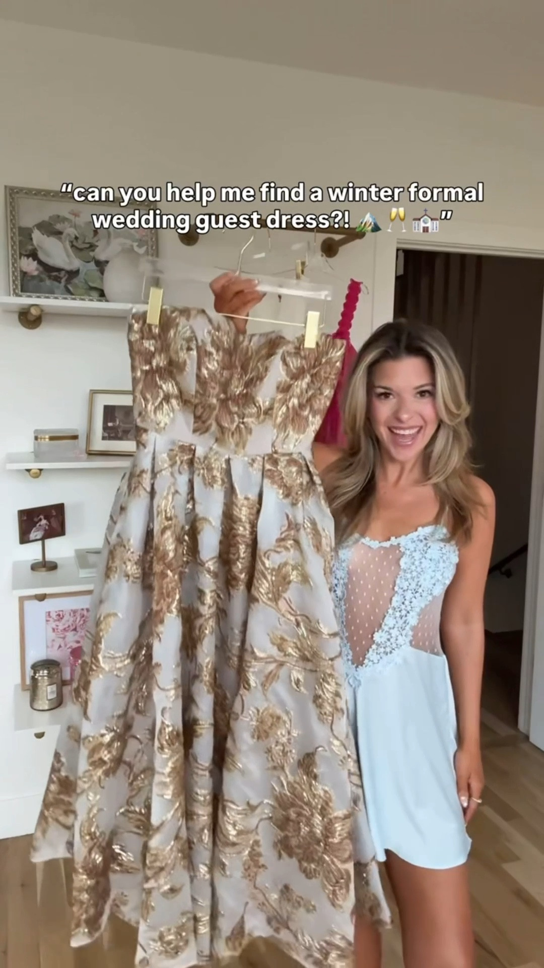 Gold brocade mini strapless wedding guest and formal event dress

Mac duggal code: emerson10
Electric picks code: emerson20

Wearing my usual small/2

Wedding guest
Formal event
Winter party
Black tie
Special occasion
Gold midi

#LTKSeasonal #LTKgrwm #LTKWedding