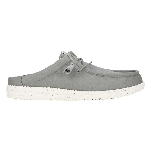 Men's HEYDUDE Wally Slip Stretch Canvas Casual Mules Regular 12 Grey Heather | Scheels