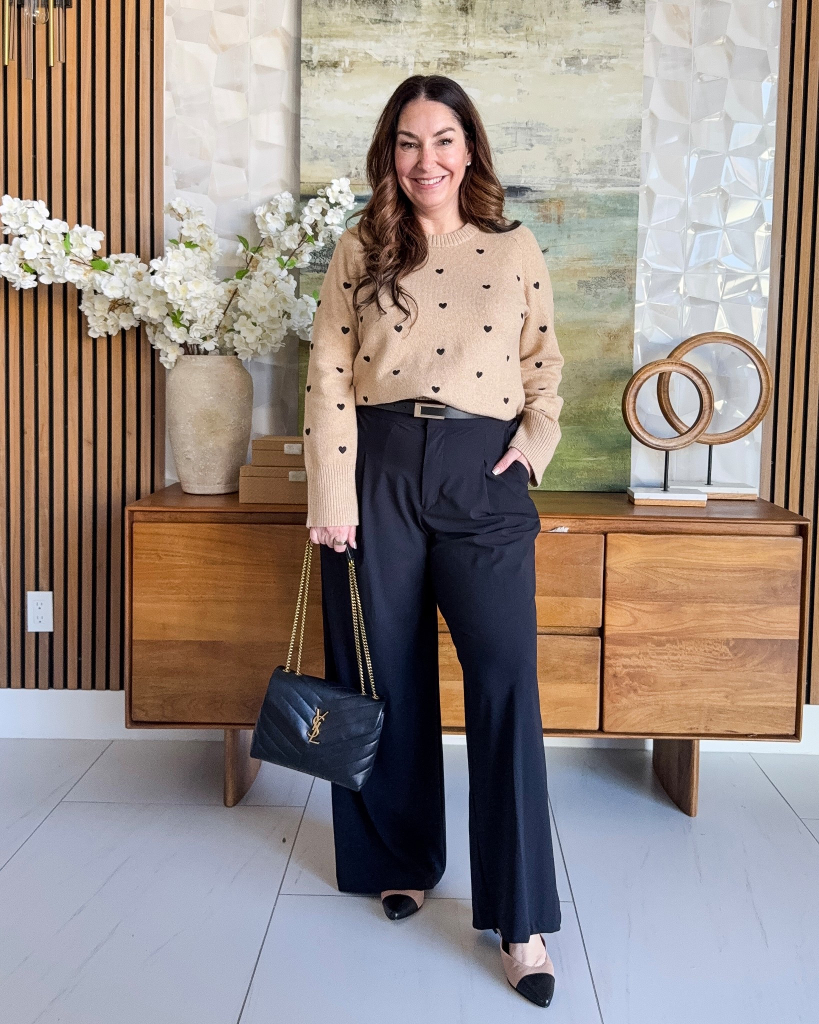 Loft Simple Neutral Valentines Workwear Look | Wearing sweater tts, L // Pants tts, 12R 

 

#LTKSeasonal #LTKMidsize #LTKWorkwear