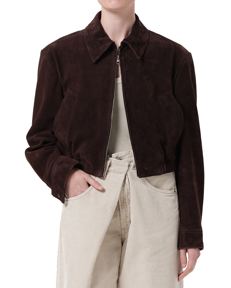 Agolde Nahla Suede Cropped Jacket | Bloomingdale's (US)