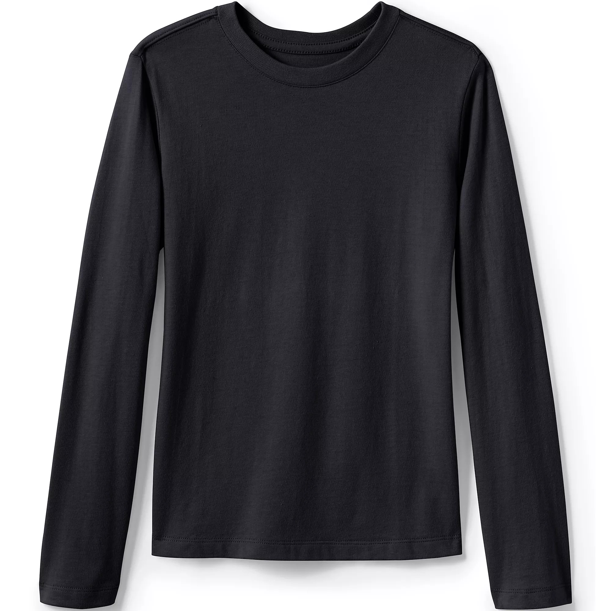 School Uniform Girls Long Sleeve Essential T-shirt | Lands' End (US)
