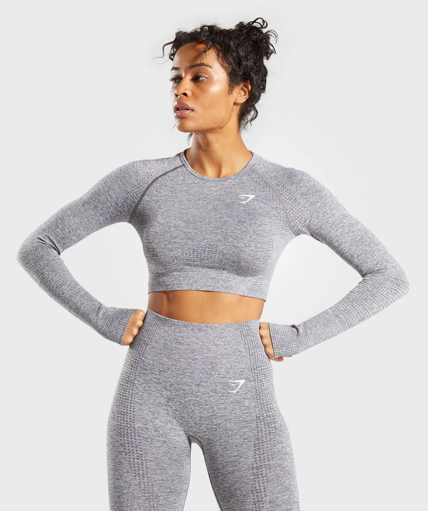 vital seamless long sleeve crop top | Gymshark