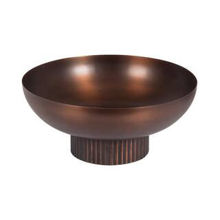 Rooks Bronze Round Metal 12 in. Decorative Bowl | The Home Depot