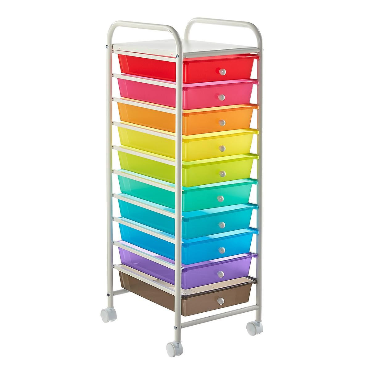 Rainbow 10-Drawer Rolling Cart | The Container Store