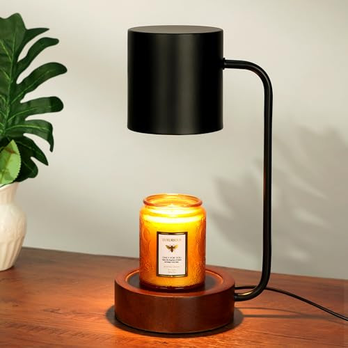 Funistree Candle Warmer Lamp with Timer, Candle Lamp Warmer for Large Jar Candles, Birthday Gifts for Women Mom Her, Metal Dimmable Candle Lamp Wax Melts, Mom Women Gifts Ideas, Modern Bedroom Decor | Amazon (US)