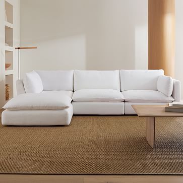 Hampton Modular 4-Piece Chaise Sectional (125") (In-Stock & Ready to Ship) | West Elm (US)