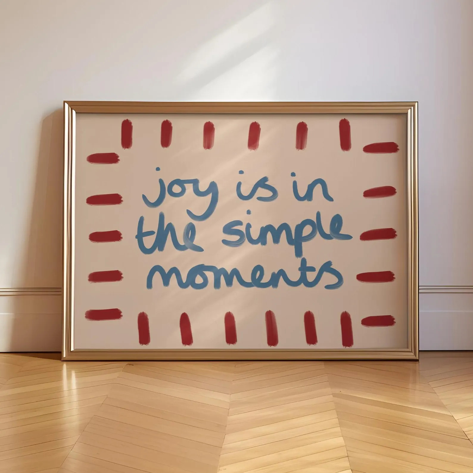 Joy is in the Simple Moments Print, Playful Slow Living Art, Mid Century Retro Typography Poster,... | Etsy (US)