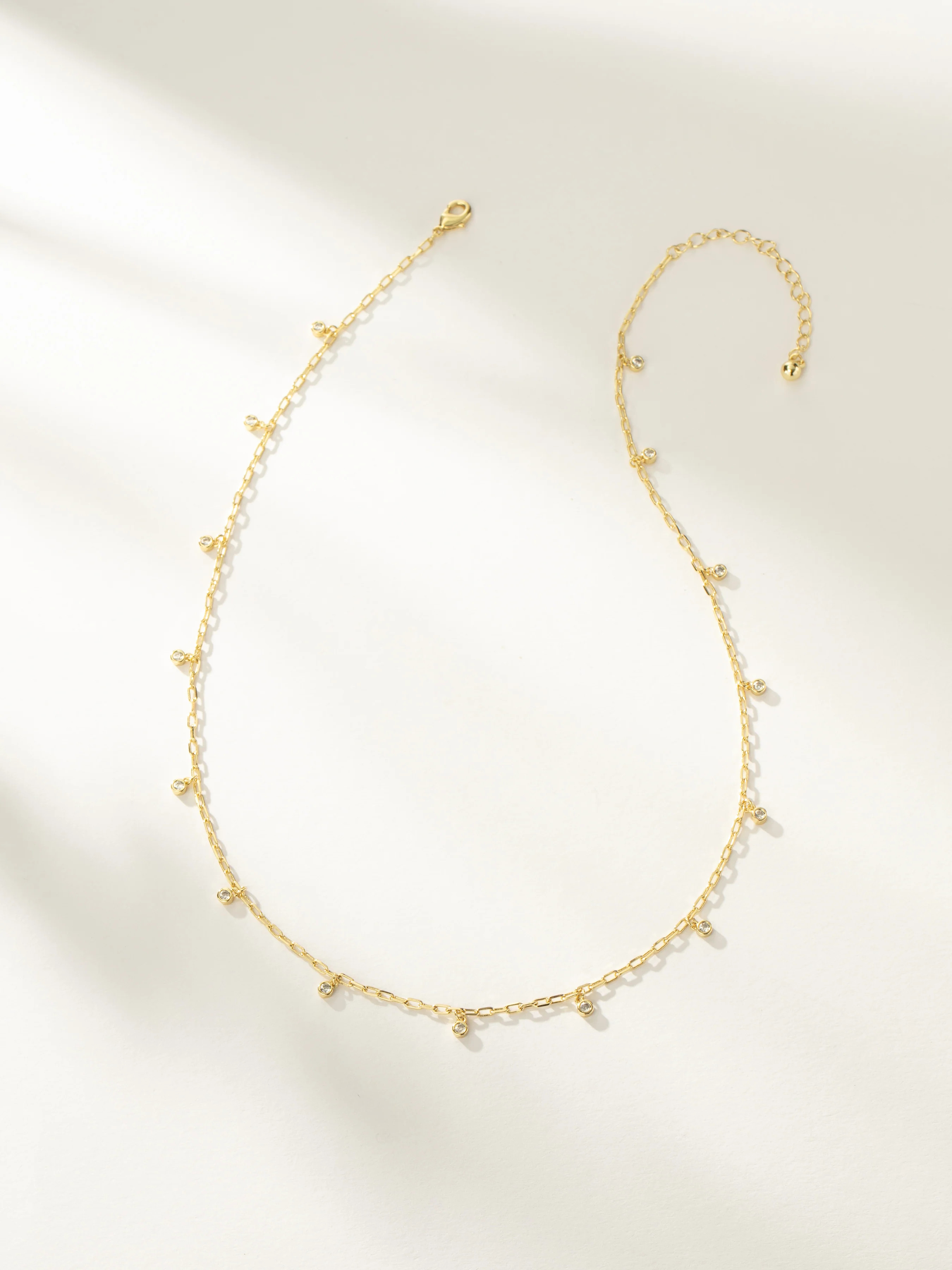 Glimmer Gem and Chain Necklace in Gold | Uncommon James | Uncommon James