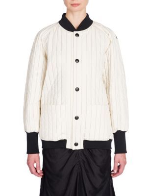 Pinstripe Quilted Bomber Jacket | Saks Fifth Avenue