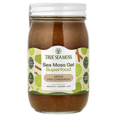True Sea Moss, Gel Superfood, Apple and Cinnamon , 16 fl oz (473 ml) | iHerb