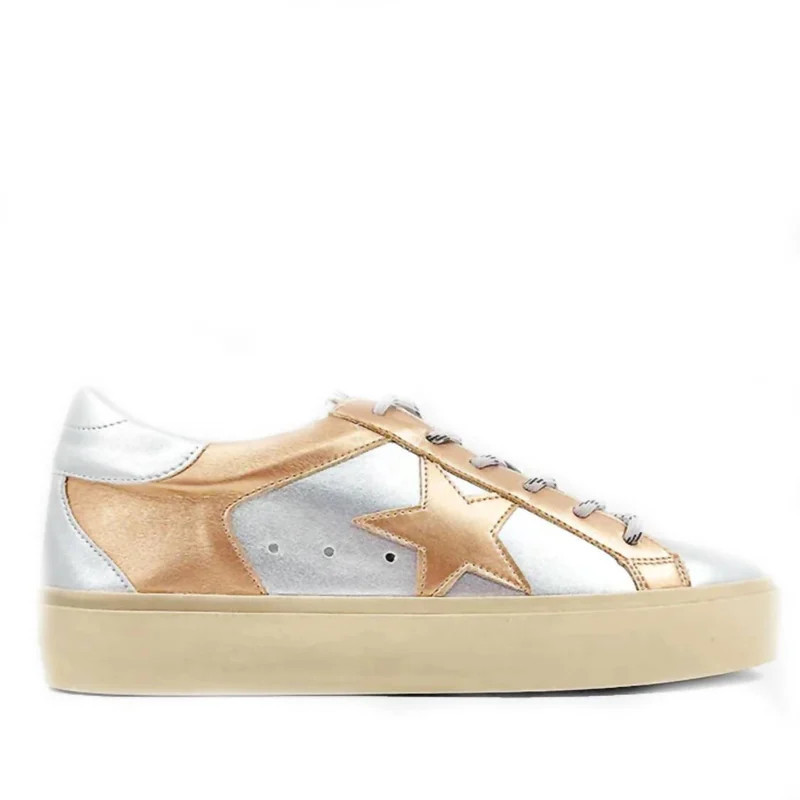 ShuShop Women's Reba Sneaker In Rose Gold - Gold - 6.5 | Verishop