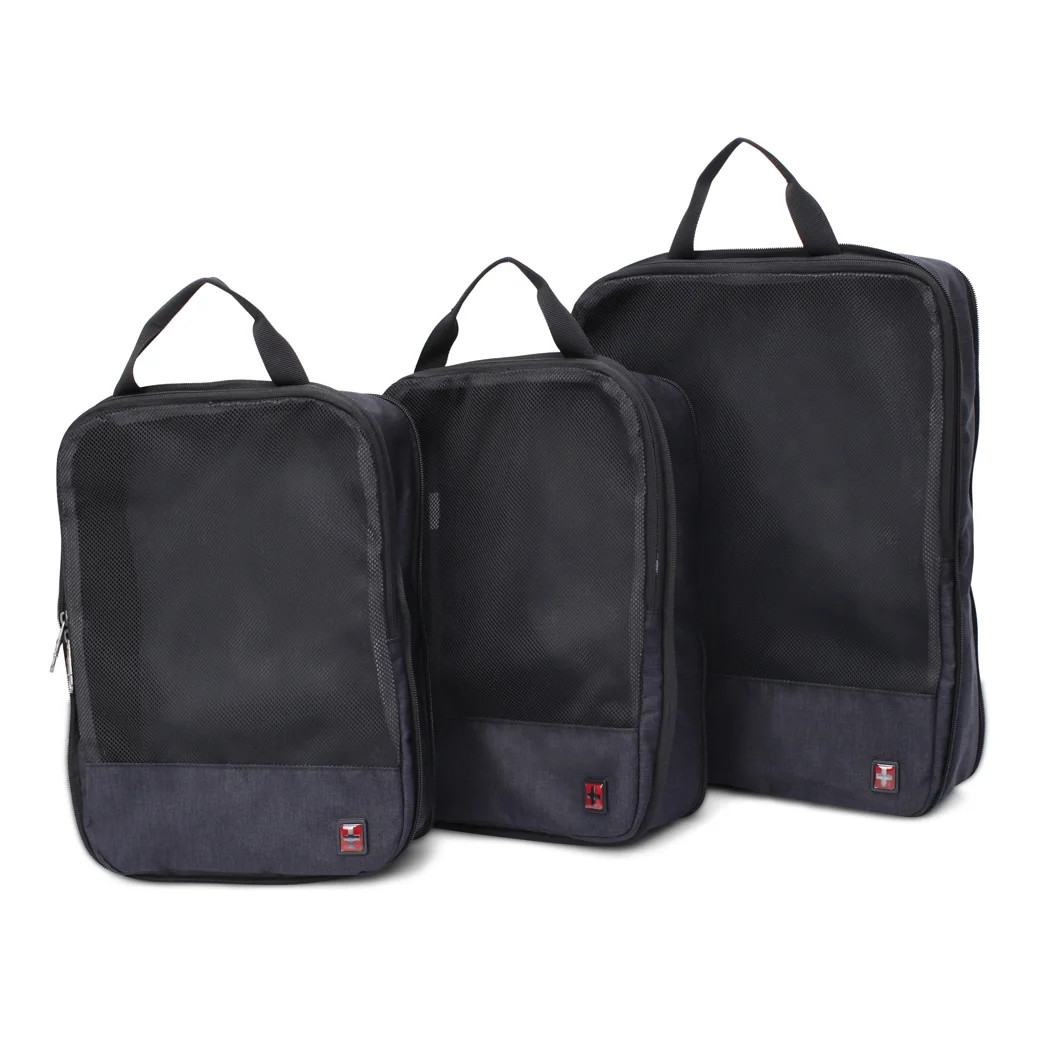 SwissTech 3 Piece Compression Packing Cubes, Black (Walmart Exclusive) | Walmart (US)