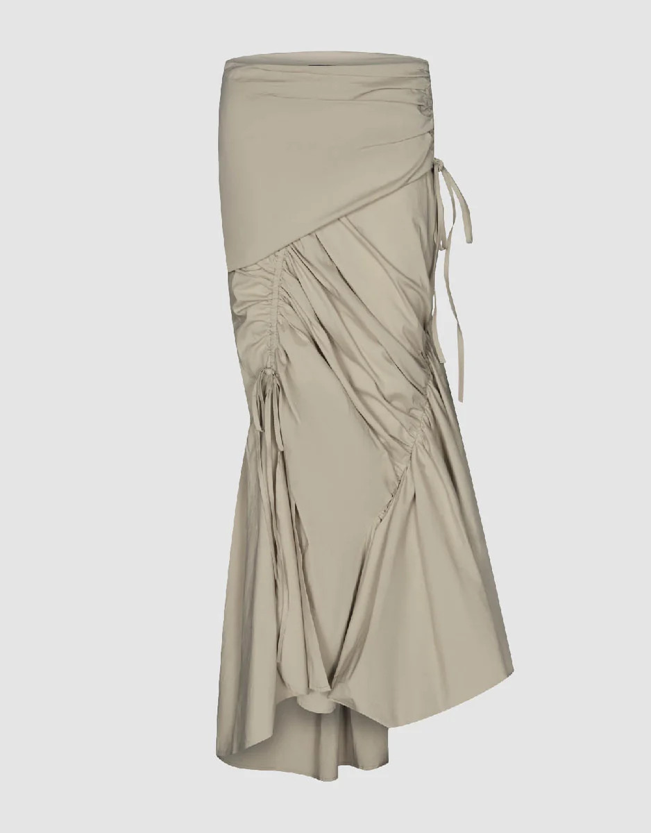 Ruffle Midi Fishtail Skirt | Urban Revivo