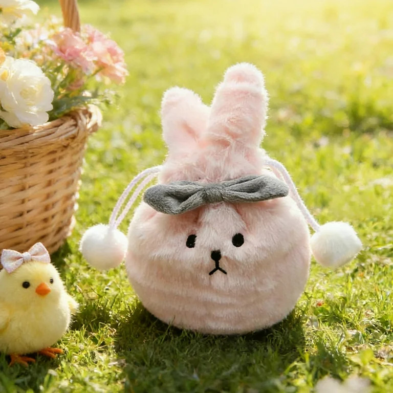 Kbndieu Cute Plush Easter Bunny Bags, Easter Basket with Rabbit Ears for Easter Decorations Candy... | Walmart (US)