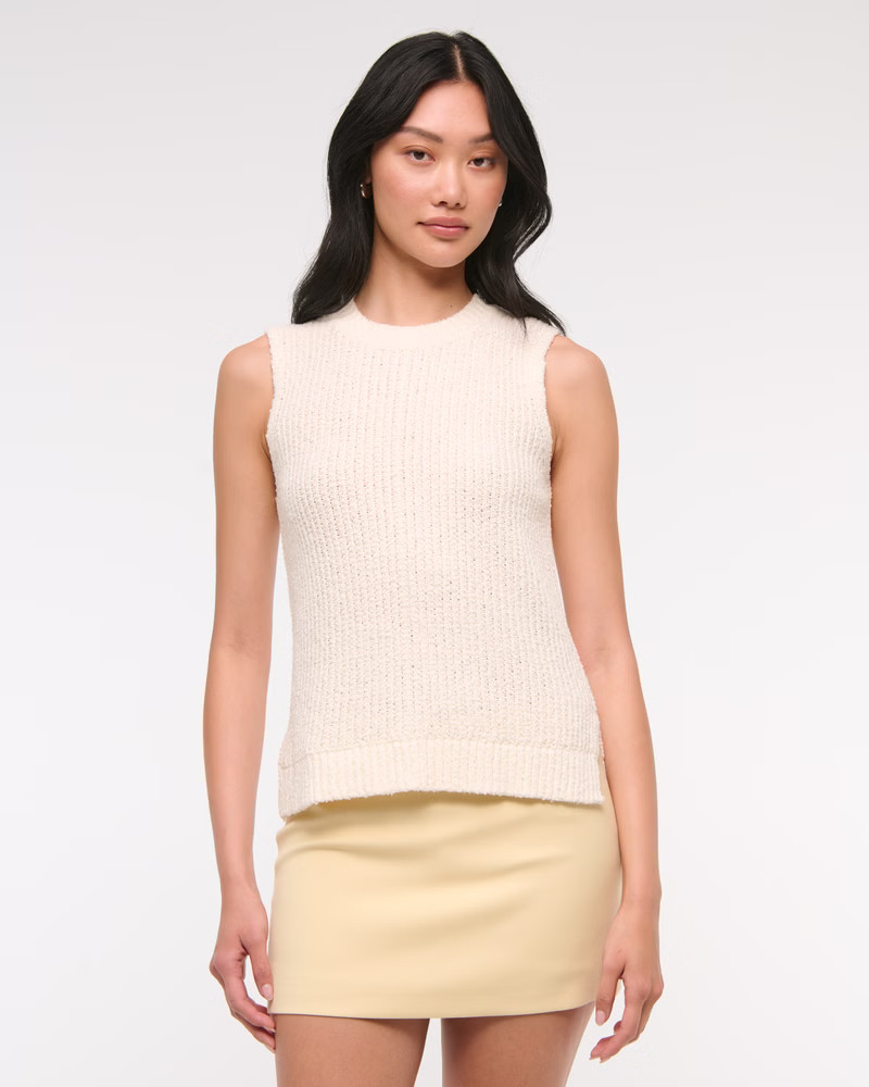 Textural Crew Sweater Shell Tank | Abercrombie & Fitch (US)
