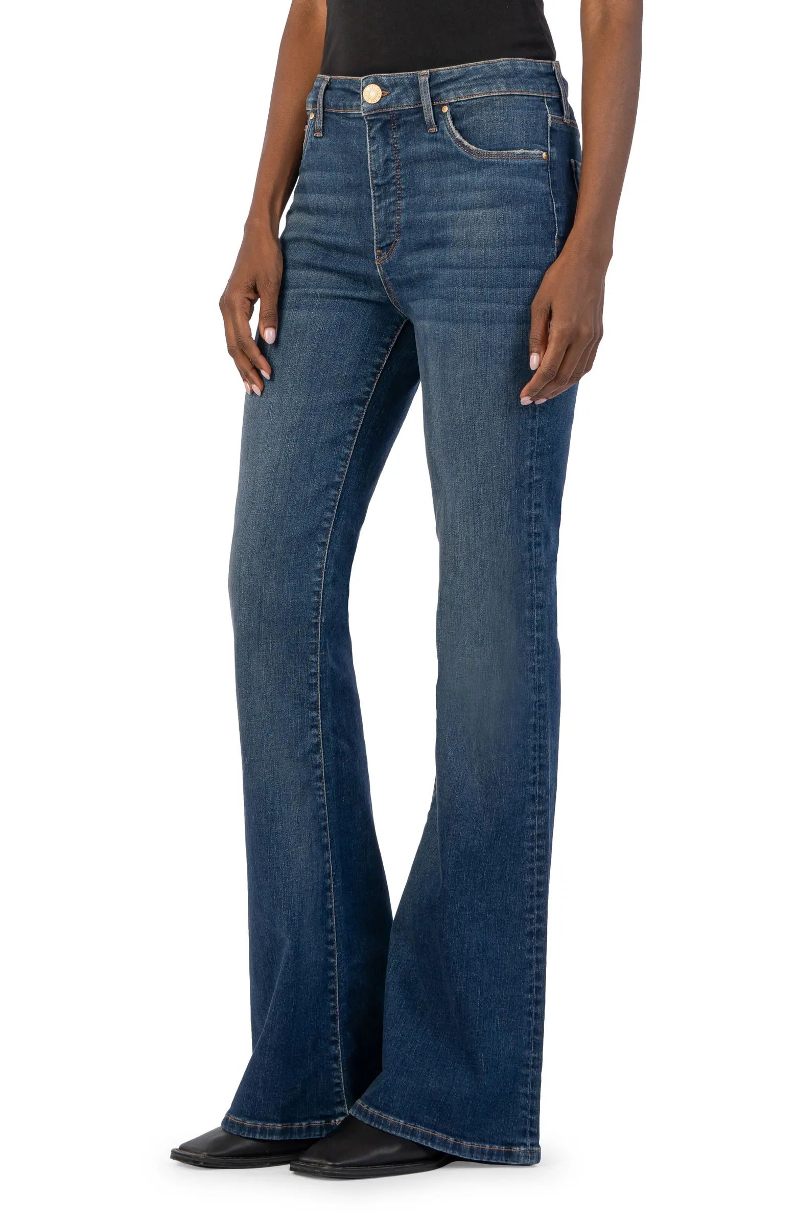 KUT from the Kloth Ana Fab Ab High Waist Super Flare Jeans | Nordstrom | Nordstrom