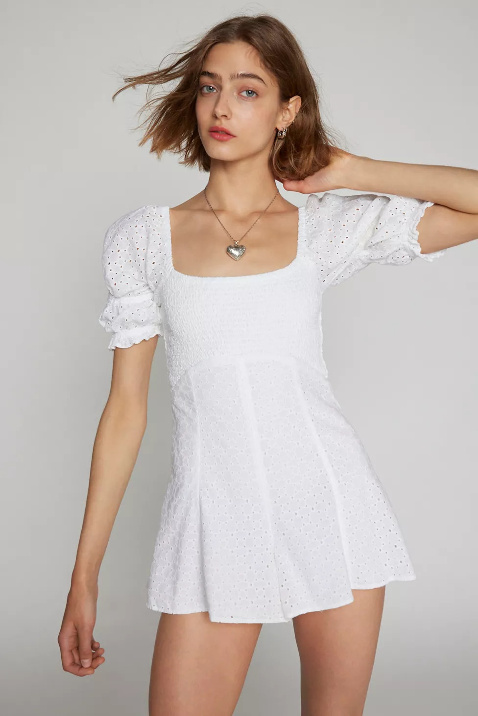Kimchi Blue Ivy Eyelet Lace Romper | Urban Outfitters (US and RoW)