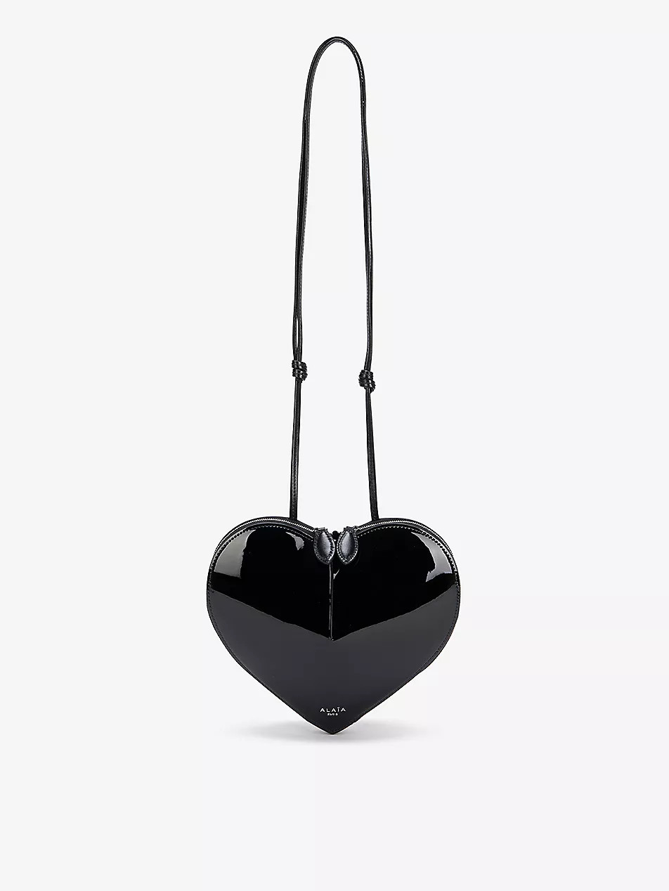 ALAIA Le Couer heart-shaped patent leather cross-body bag | Selfridges