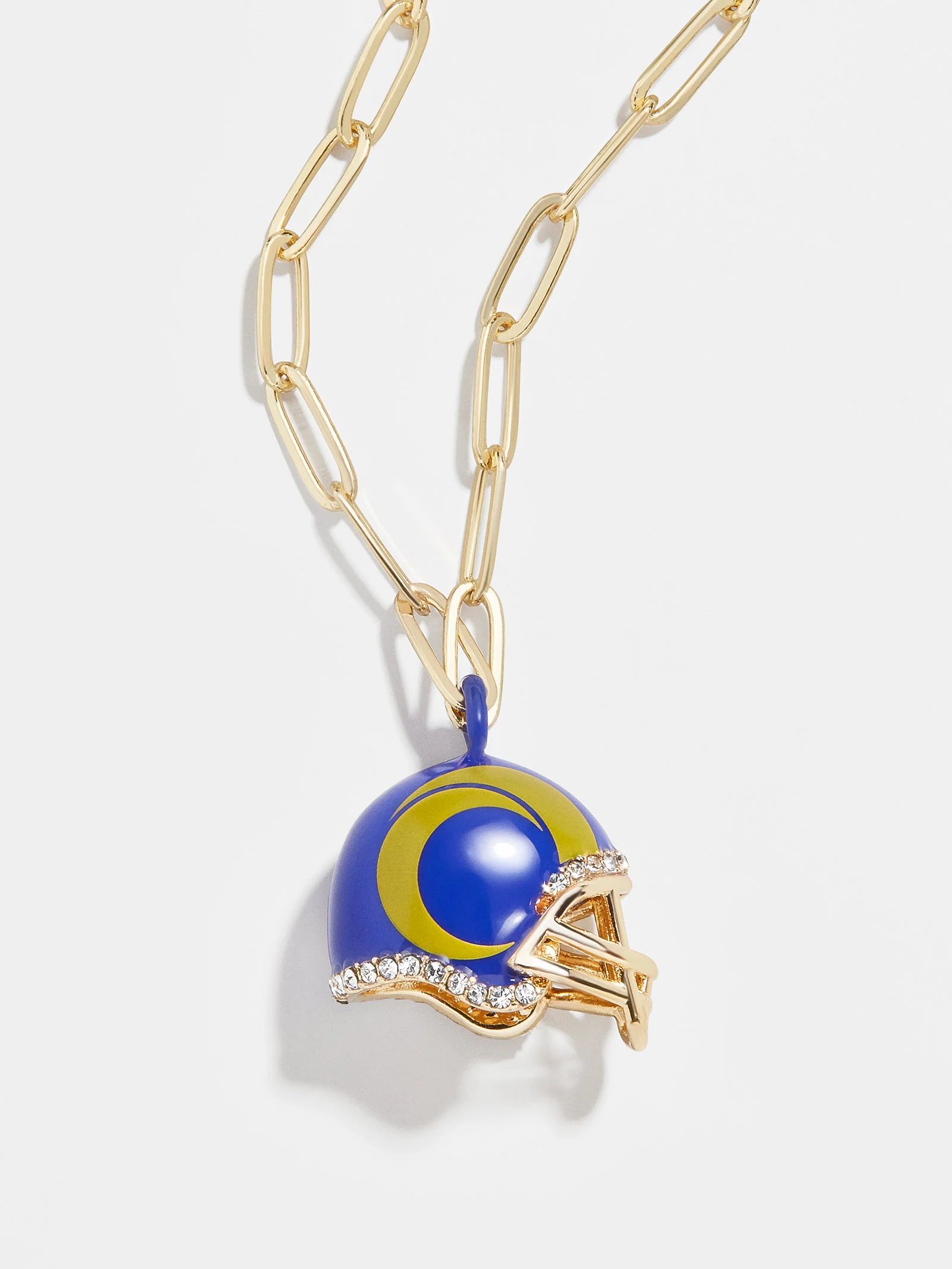 Los Angeles Rams Gold Helmet Charm Necklace | BaubleBar (US)