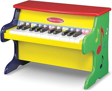 Melissa & Doug Learn-To-Play Piano With 25 Keys and Color-Coded Songbook, H: 18.5 x W: 13 x D: 11... | Amazon (US)