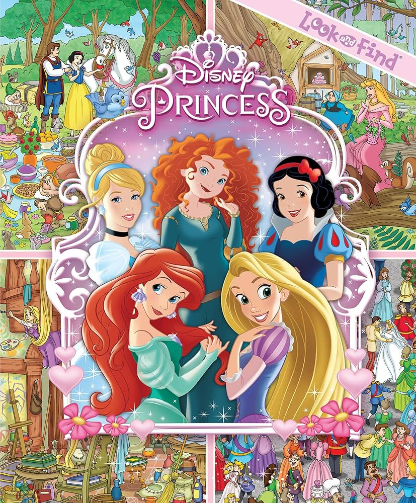 Disney Princess Cinderella, Tangled, Aladdin and More!- Look and Find Activity Book - PI Kids | Amazon (US)