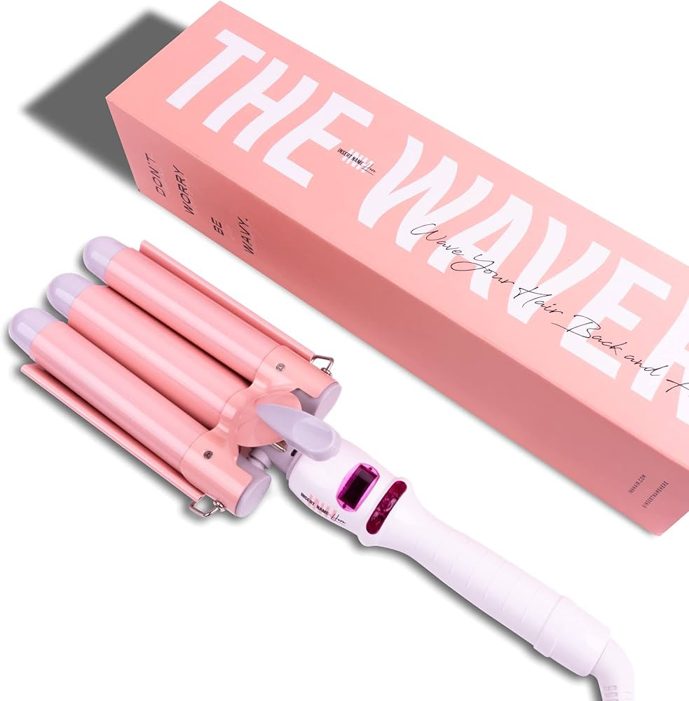 INH Hair Waver Curling Iron | 3 Barrel Ceramic Curler Wand for Beach Waves, Digital Temperature C... | Amazon (US)